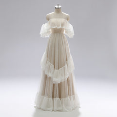 Vintage Polka Dot Boho Wedding Dress - DollyGown