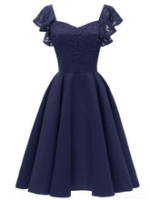 Vintage Short Blue Prom Dress for Teens with Ruffle Straps,Party Dress for Prom,1626N