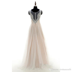 Vintage Wedding Dress A-Line Wedding Dess Flowy Wedding Dress Boho Tulle Wedding Dress WS067