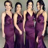 Fall Bridesmaid Dresses,Long Mermaid Purple Bridesmaid Dresses,Backless Bridesmaid Dresses,GDC1041-Dolly Gown