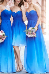 Blue Bridesmaid Dresses,Mismatch Bridesmaid Dresses,Robe De Demoiselle D'Honneur Bleu,Ombre Chiffon Bridesmaid Dresses,Fs017-Dolly Gown