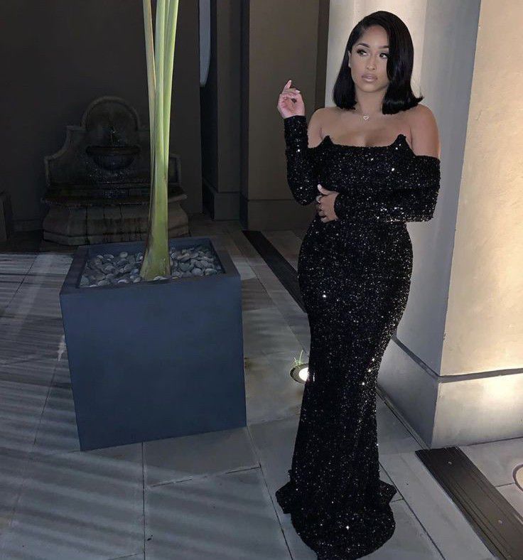 Elegant Black Sequin Prom Dress for Graduation Party Nights Only