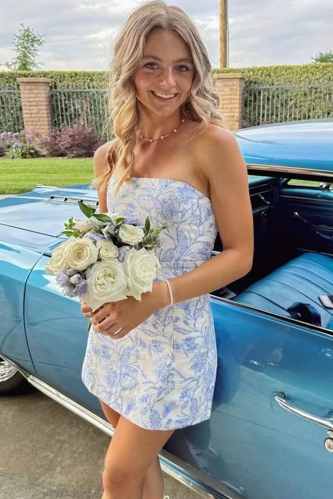 Short Strapless Prom Dress Cocktail Homecoming Dresses for Women FG3737