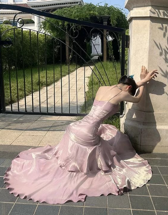 Chic Green Strap Sweetheart Long Formal Evening Prom Dress