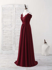 Elegant Blue Lace Chiffon Long Prom Dress: Perfect Bridesmaid Gown for Special Occasions