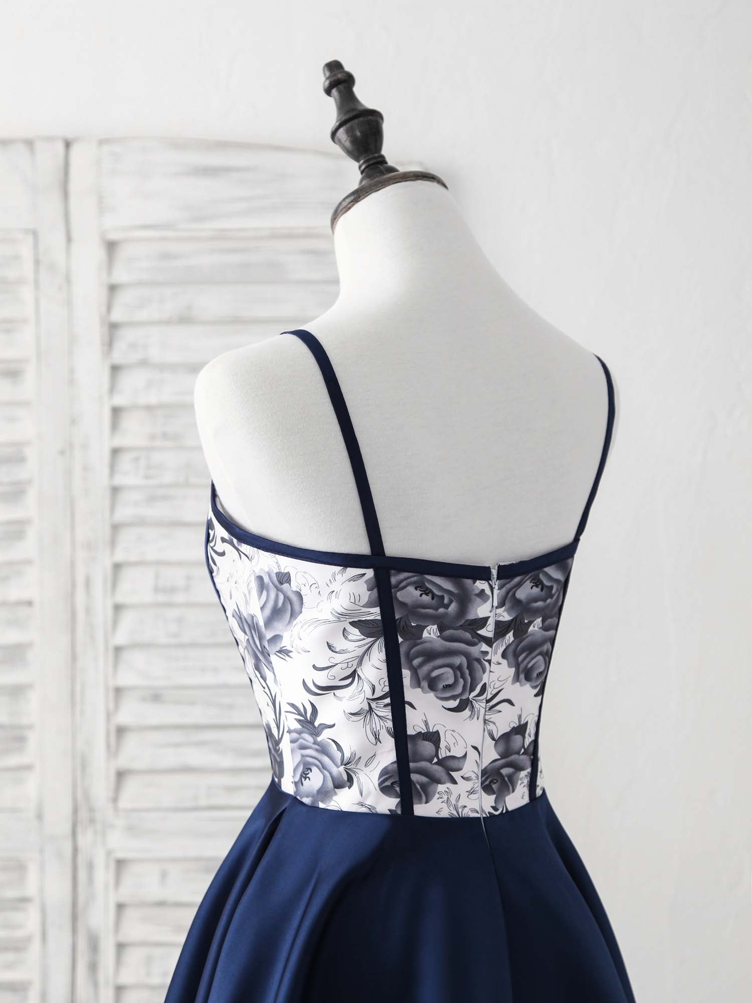 Elegant Sweetheart Dark Blue Short Prom Dress | Royal Blue Homecoming Gown