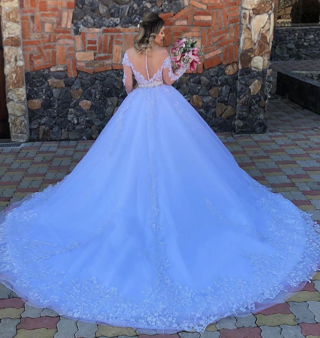 A-Line Satin Off-The-Shoulder Short Wedding Dress with Strapless Lace Appliques