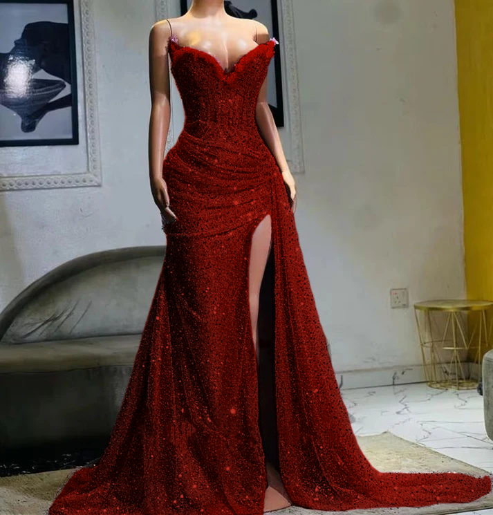 red and purple wedding dress KissProm Strapless Sweetheart Mermaid Pleated Layered Long Prom With Slit, Pink / 12 plus size sweetheart dresses blue masquerade ball dresses princess ball wedding dresses brides china This Purple Wedding Dress is