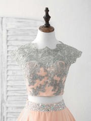 Elegant Two-Piece Lace Short Prom Dress, Perfect for Homecoming and Special Events
