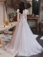 Elegant Tulle Sequin Beads Long Prom dress for Women Formal