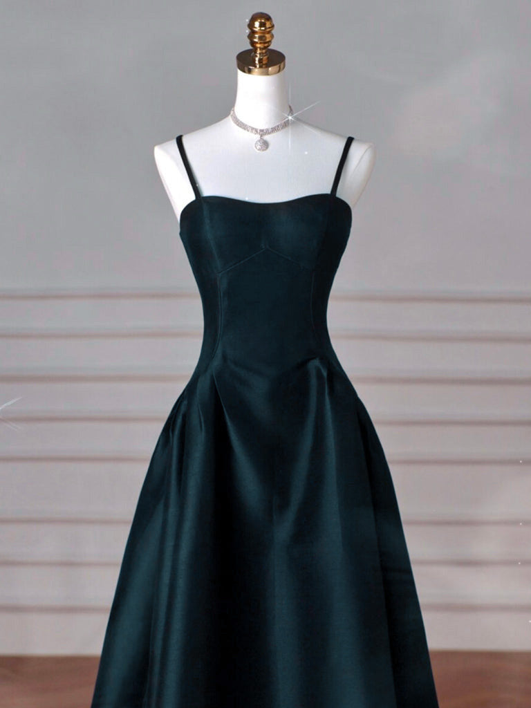 A-Line Sweetheart Neck Satin Peacock Blue Long Prom Dress A-Line Sweetheart Neck Satin Peacock Blue Long Prom Dress