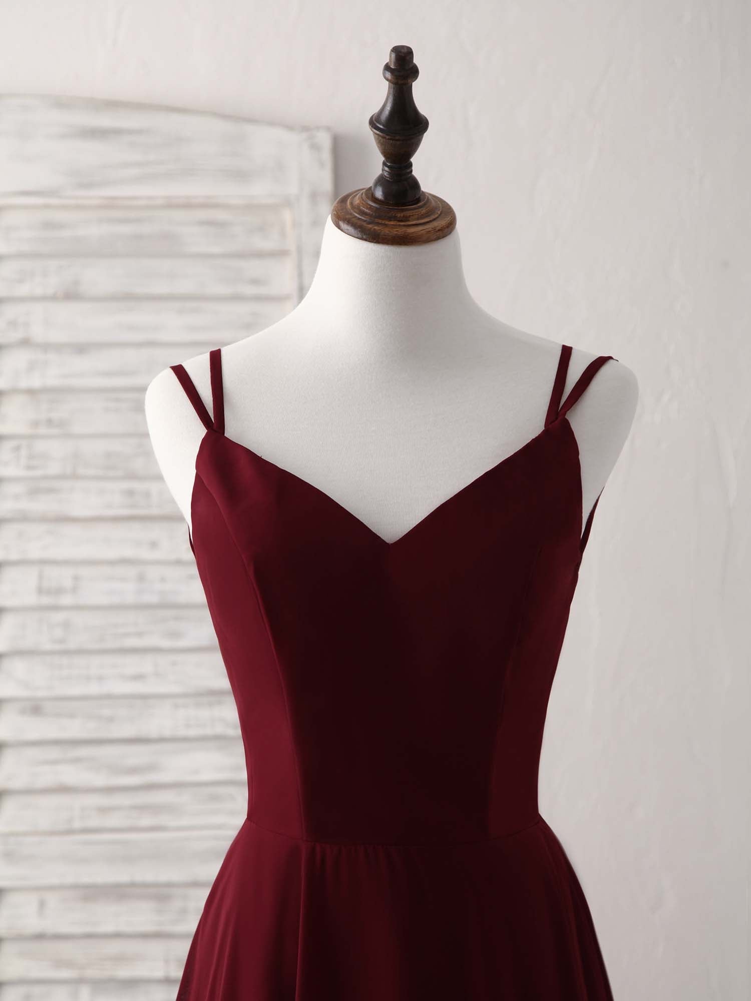 Elegant Burgundy Chiffon Long Prom Dress, Backless Evening Gown for Special Occasions Elegant Burgundy Chiffon Long Prom Dress, Backless Evening Gown for Special Occasions