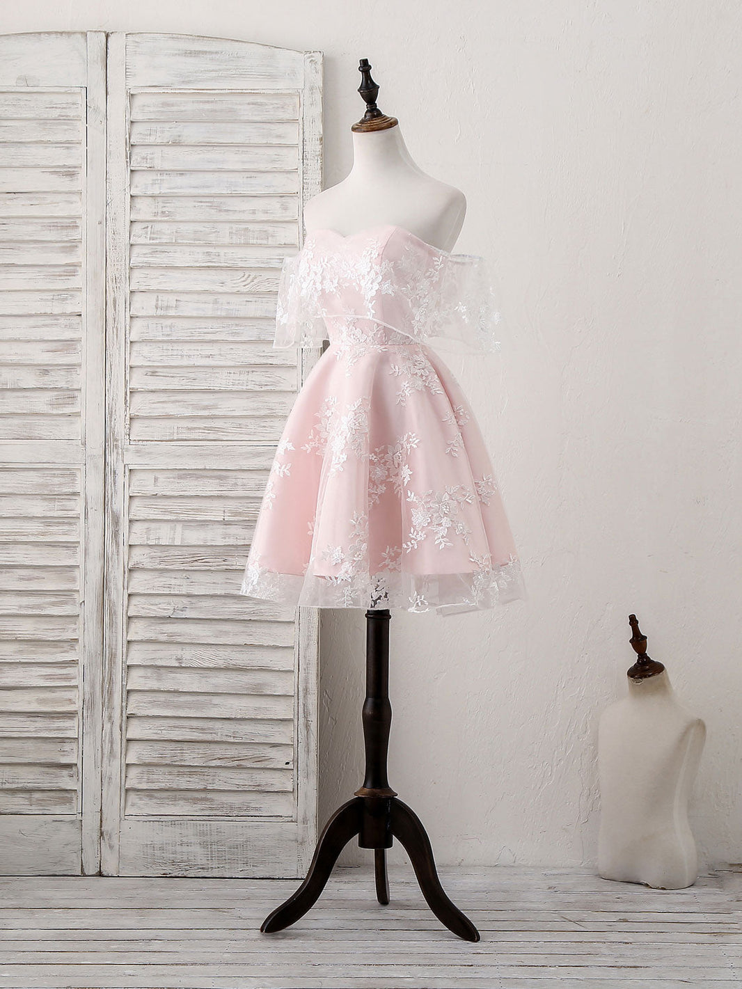slim fit dress slacks Pink A-line V-neck Homecoming Dress With Pocket MH573
