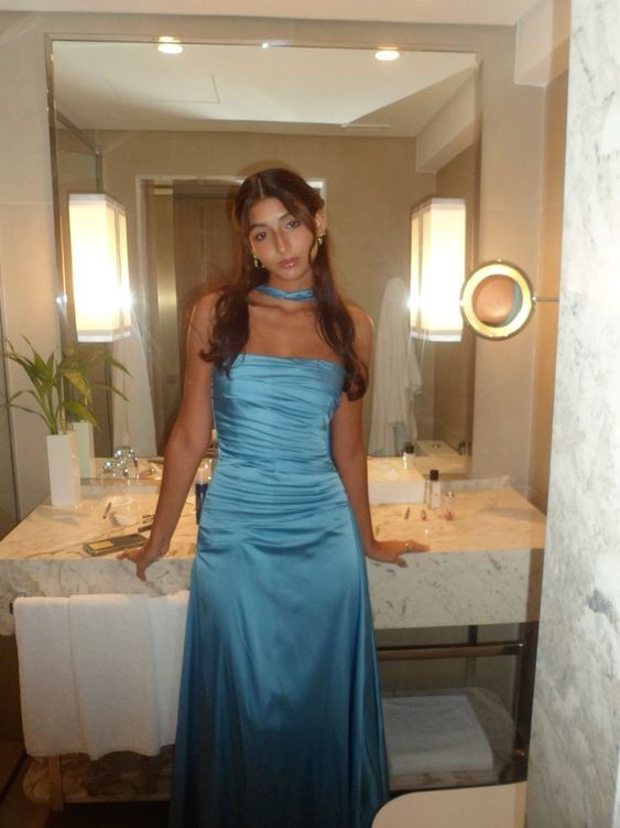 Satin Strapless A-Line Long Prom Dress with Built-In Bra