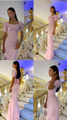 Pink Prom Dresses for Women Formal Party Evening Gowns Satin