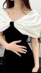 Off-Shoulder Satin Evening Gown, Custom-Fit Prom Dress with Zipper