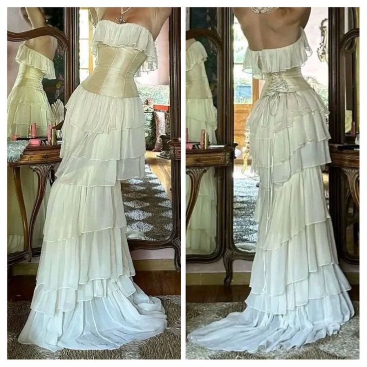 Modest Strapless Chiffon Long Prom Dress For Women Evening Wear