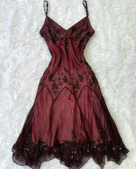 Beaded Satin Sleeveless Evening Prom Gown Long Formal Dress