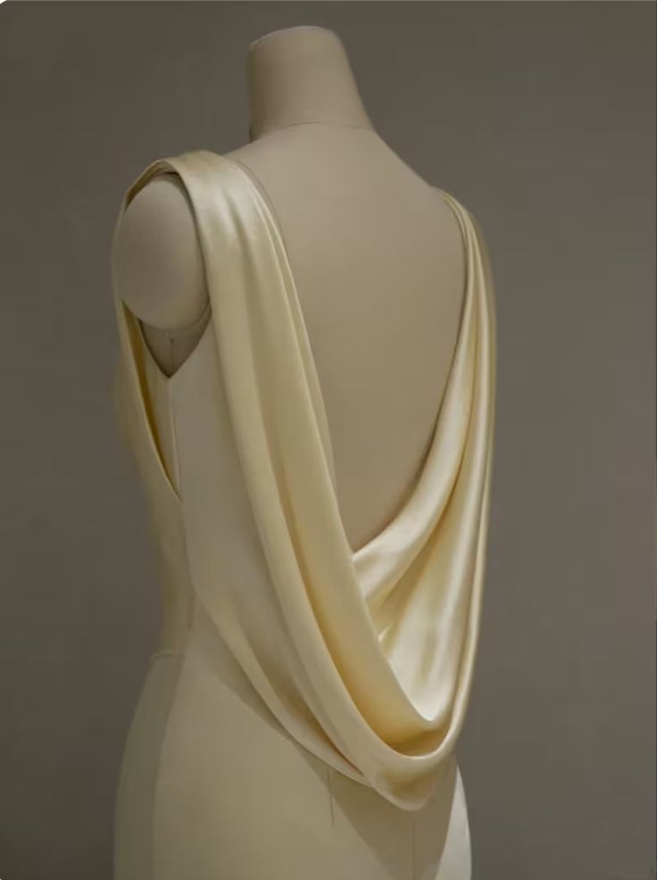 Pastel Yellow Satin Backless Mermaid Floor-Length Prom Dress