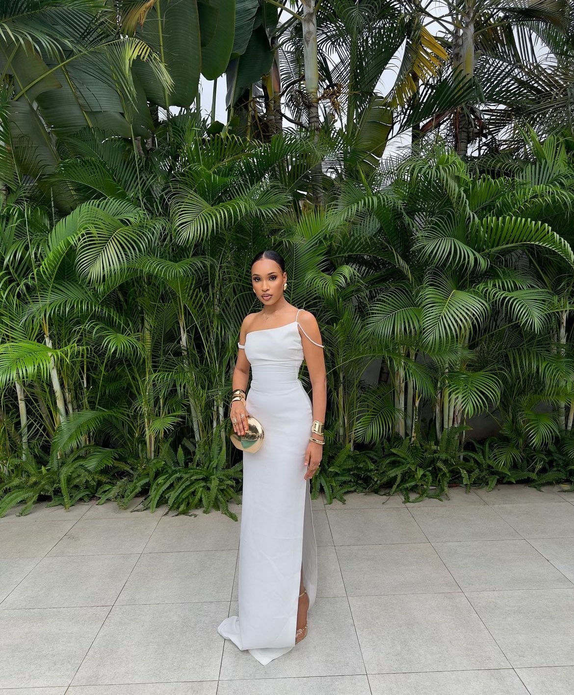 White Satin Sleeveless Prom Dress Long Evening Gown Elegant