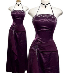Elegant Halter Prom Party Long Formal Evening Dress For Women