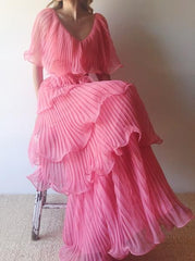 Elegant Pink Prom Dress for Women Sexy Party Dresses Formal Gowns