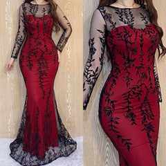 Satin Long Sleeve Formal Birthday Party Gown with Zipper