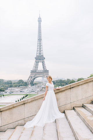 Sweetheart A-Line Wedding Dress with Wide Straps, Backless Lace and Ruffles