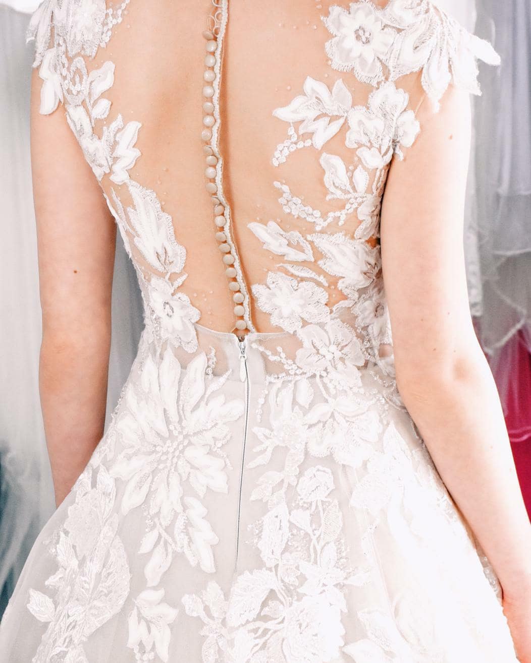 Long Mermaid Wedding Dress With Tulle Lace Elegant Bridal Gown