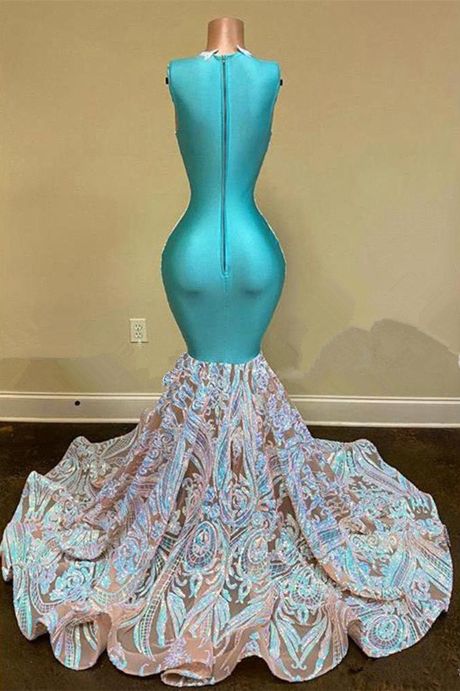 Elegant Sleeveless Lace Mermaid Prom Dress Long with Intricate Beading
