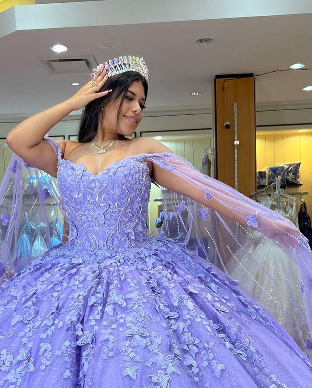 Elegant Lace Ball Gown Long Prom Evening Dress For Women Online