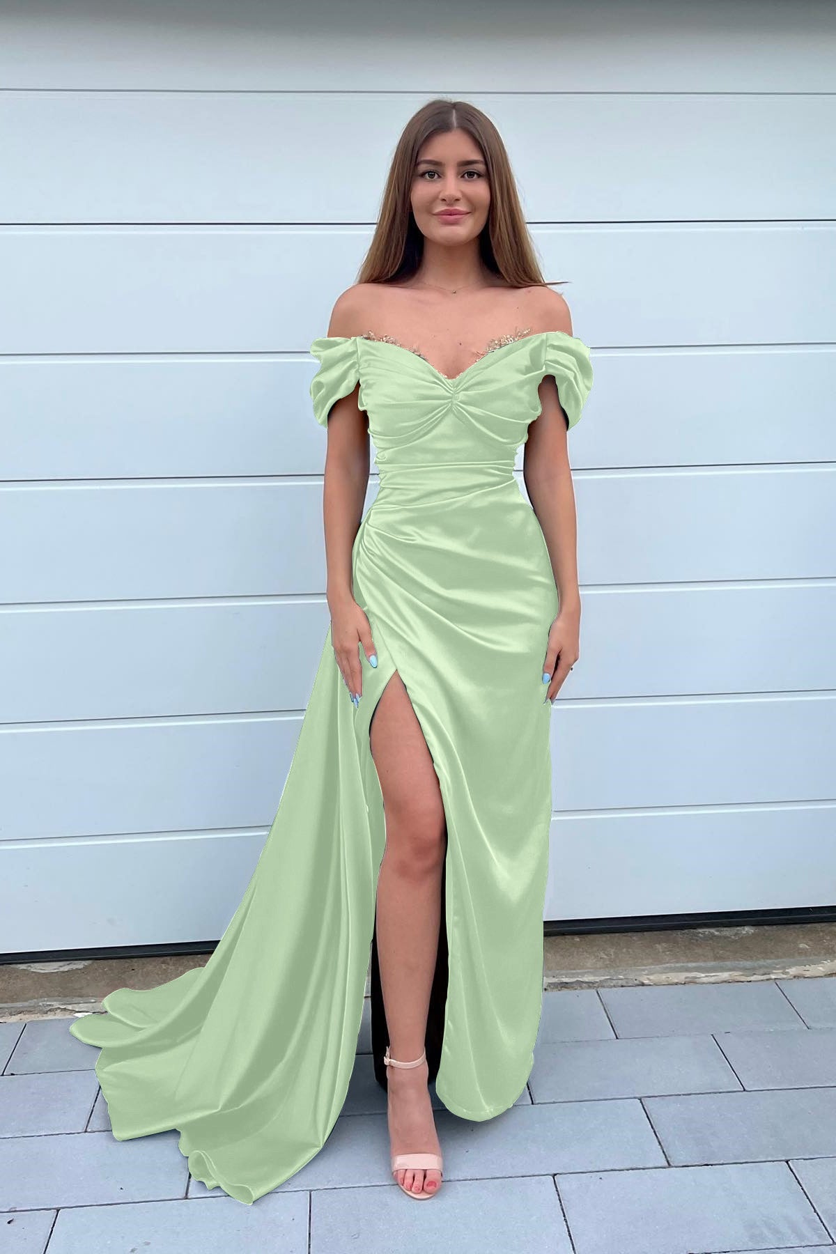 Elegant Dark Green Mermaid Prom Dress with Sweetheart Neckline, Front Split