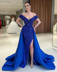 Elegant Asymmetrical Belted Ruffled Sloping Shoulder Evening Dress