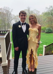 Beautiful Yellow Prom Dresses for Women Party Evening Gowns