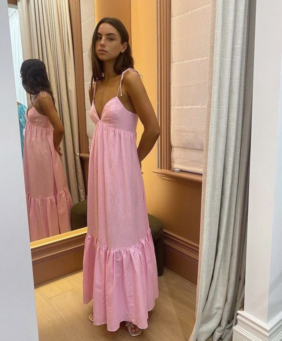 Elegant Pink Prom Dress Long Party Gown - Perfect for Special Occasions
