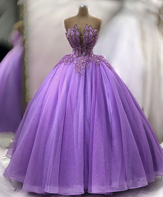 Elegant Purple Ball Gown Prom Dress: Long, Sexy, and Perfect for Any Gala