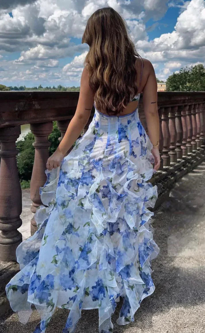 Spaghetti Straps Evening Dress Prom Party Gown Elegant