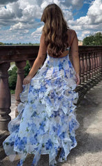 Spaghetti Straps Evening Dress Prom Party Gown Elegant