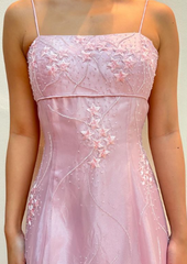 Mermaid Lace Long Prom Dress Pink Evening Gown 