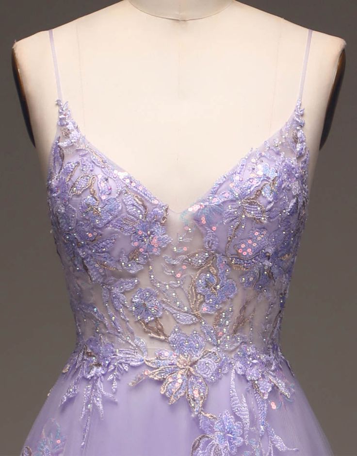 Romantic A-Line Long Glitter Prom Dress With Appliques For Women