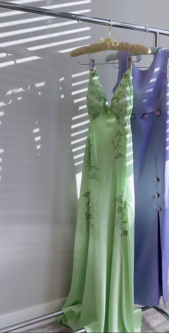 Green Long Evening Dresses Prom Party Formal Party Gowns Online