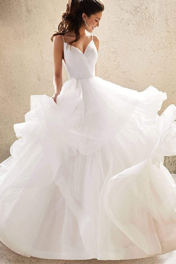 A-Line Off-the-Shoulder Wedding Dress with Elegant Tulle Lace Detailing OD1444