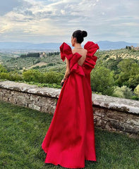 Elegant Red Long Formal Prom Dress Evening Party Gown Customizable FG899