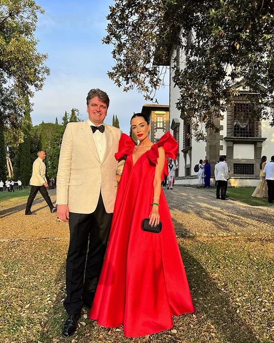 Elegant Red Long Formal Prom Dress Evening Party Gown Customizable