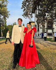 Elegant Red Long Formal Prom Dress Evening Party Gown Customizable