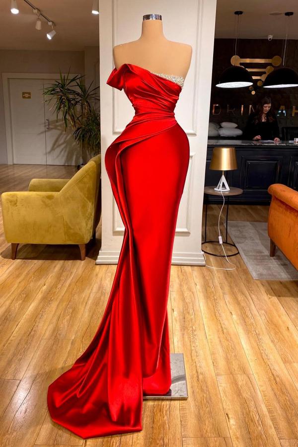 Charming Red Glitter Beaded Mermaid Prom Dress for Evening Parties and Special Occasions Charming Red Glitter Beaded Mermaid Prom Dress for Evening Parties and Special Occasions