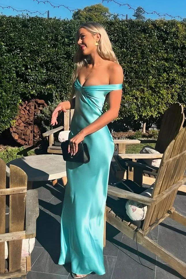 Elegant Mermaid Off-Shoulder Yellow Satin Long Evening Gown Prom Dress Elegant Mermaid Off-Shoulder Yellow Satin Long Evening Gown Prom Dress