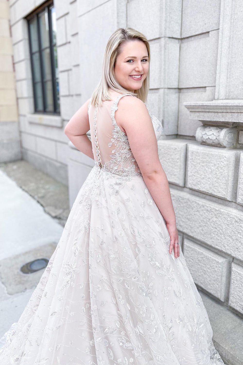 thick strap lace wedding dress Lace and Chiffon Wedding Dress with Detachable Belt