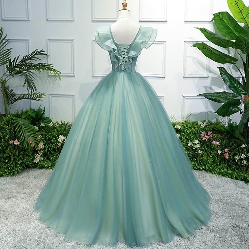 Aqua V-Neck Ball Gown Quinceanera Dress Prom Dress Aqua V-Neck Ball Gown Quinceanera Dress Prom Dress