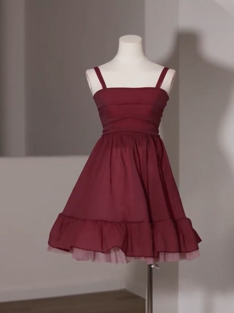 Cute Short Burgundy 8th Grade Dance Dress Burgundy / US 2